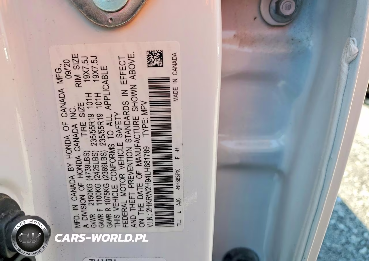 2020 Honda Cr-V Touring VIN:2HKRW2H94LH681789 - 13