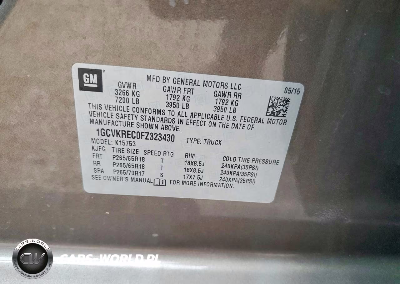 2015 Chevrolet Silverado K1500 Lt VIN:1GCVKREC0FZ323430 - 12