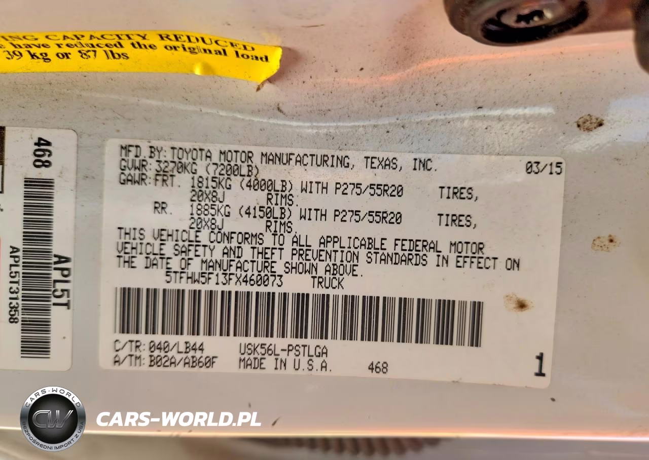 2015 Toyota Tundra Crewmax Limited VIN:5TFHW5F13FX460073 - 12