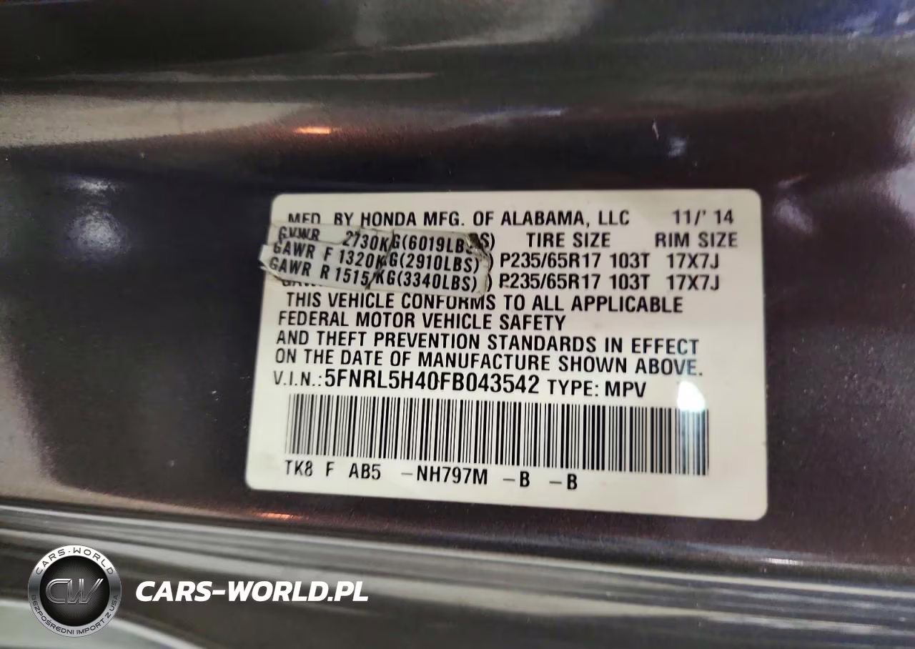 2015 Honda Odyssey Ex VIN:5FNRL5H40FB043542 - 13