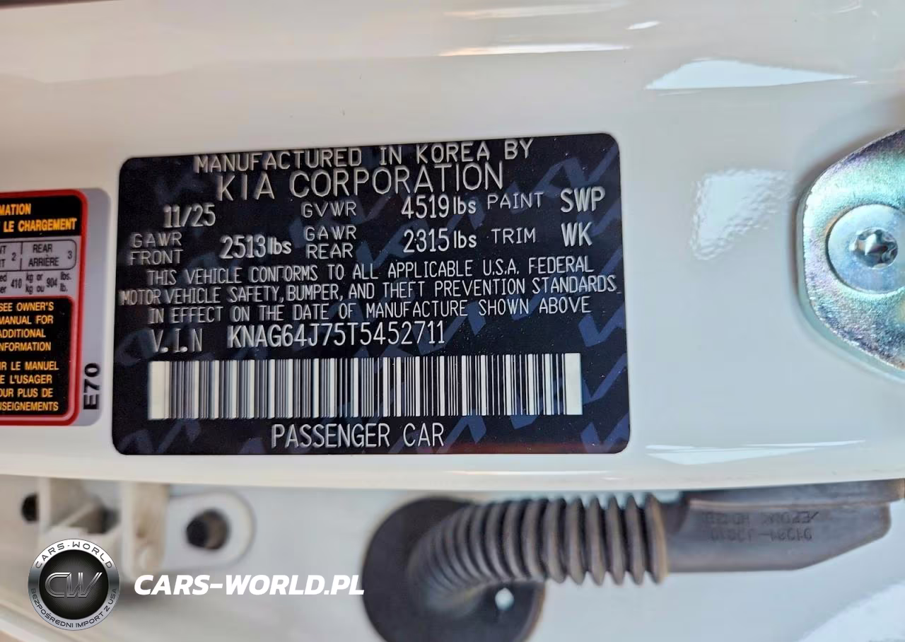 2026 Kia K5 Gt Line VIN:KNAG64J75T5452711 - 13