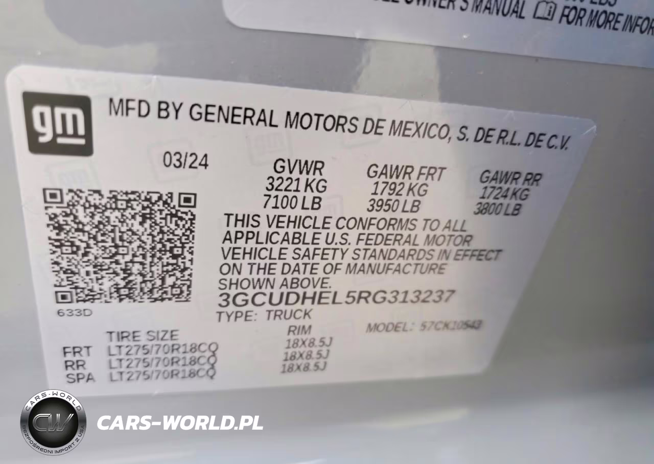 2024 Chevrolet Silverado K1500 Zr2 VIN:3GCUDHEL5RG313237 - 12