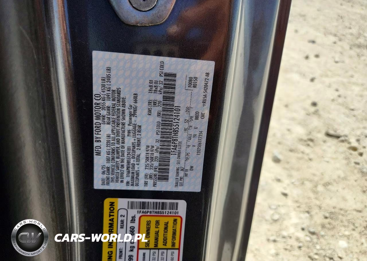 2025 Ford Mustang VIN:1FA6P8TH8S5124101 - 13