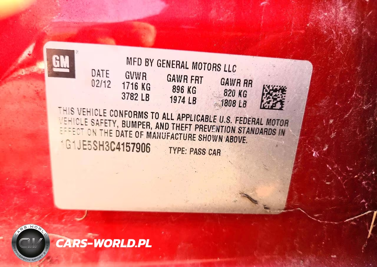 2012 Chevrolet Sonic Ltz VIN:1G1JE5SH3C4157906 - 12