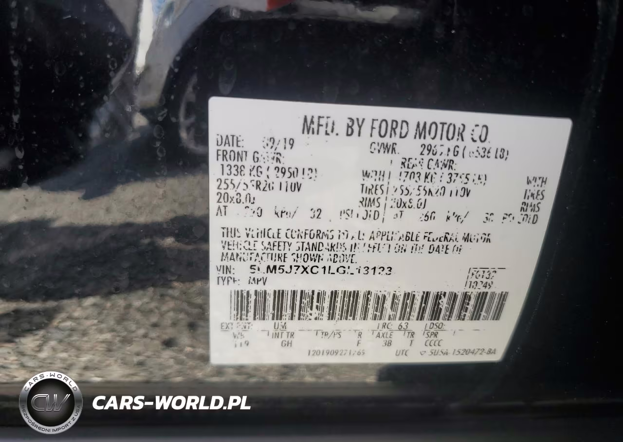2020 Lincoln Aviator Reserve VIN:5LM5J7XC1LGL13123 - 13