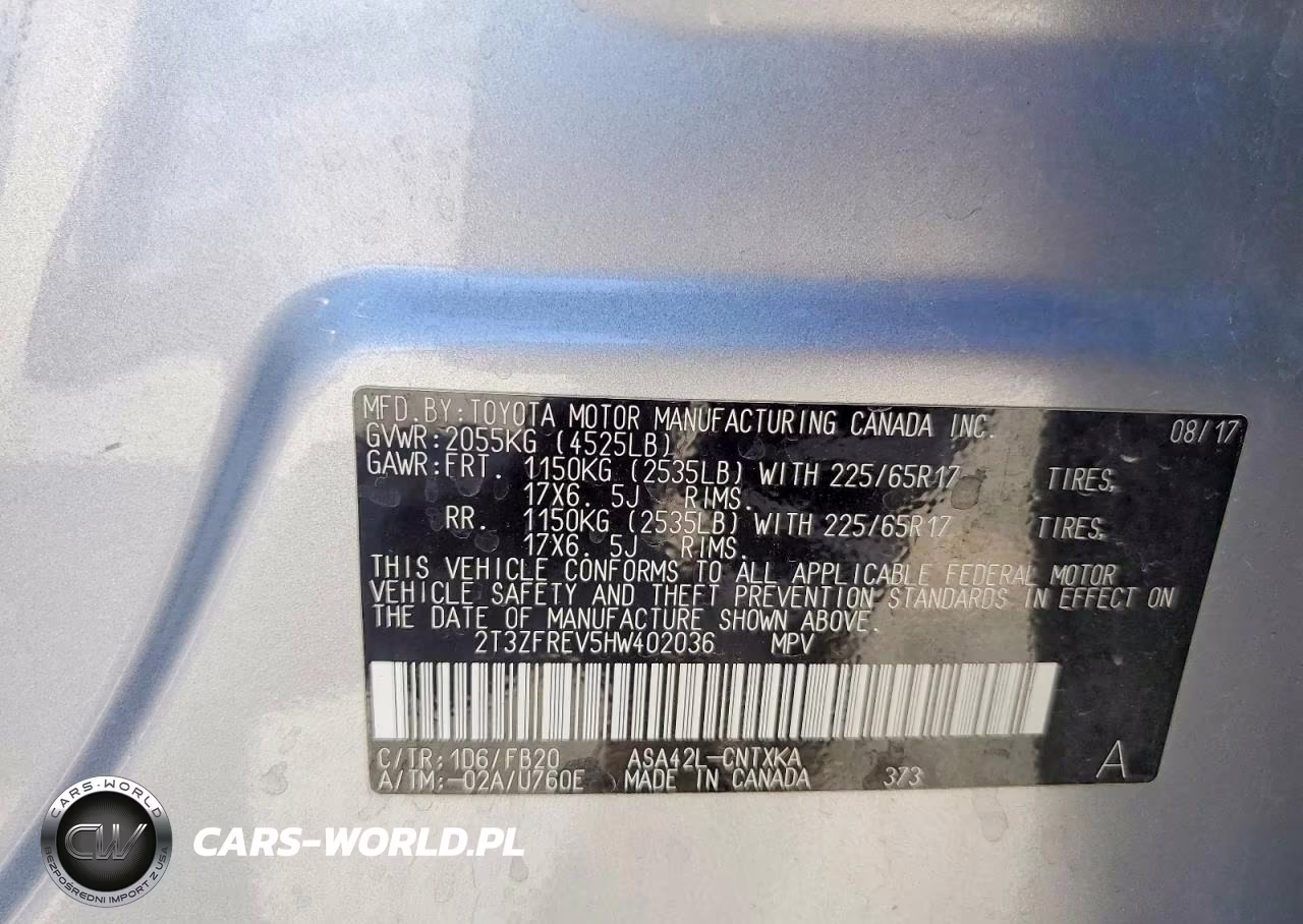 2017 Toyota Rav4 Le VIN:2T3ZFREV5HW402036 - 12