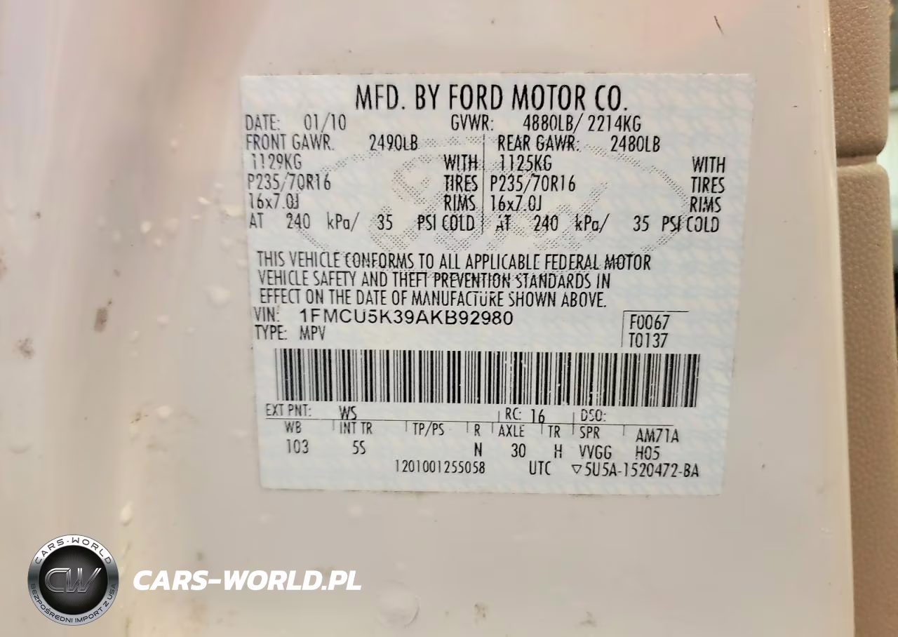 2010 Ford Escape Hybrid VIN:1FMCU5K39AKB92980 - 13