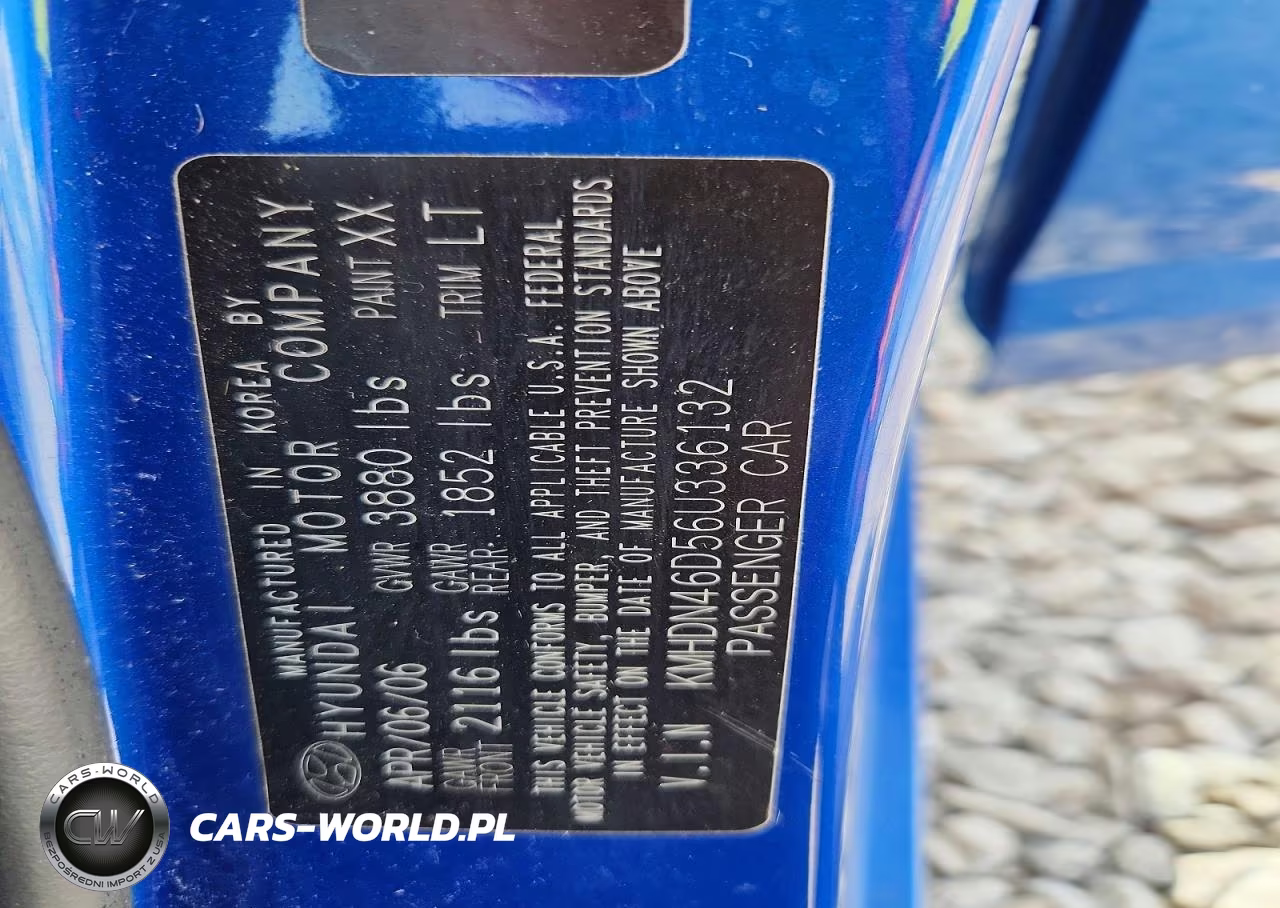 2006 Hyundai Elantra Gls VIN:KMHDN46D56U336132 - 12