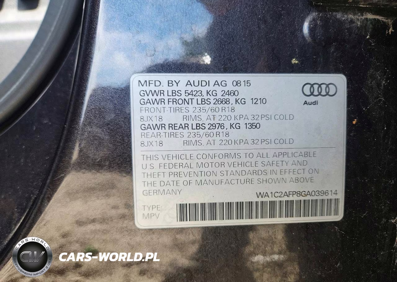 2016 Audi Q5 Premium VIN:WA1C2AFP8GA039614 - 13