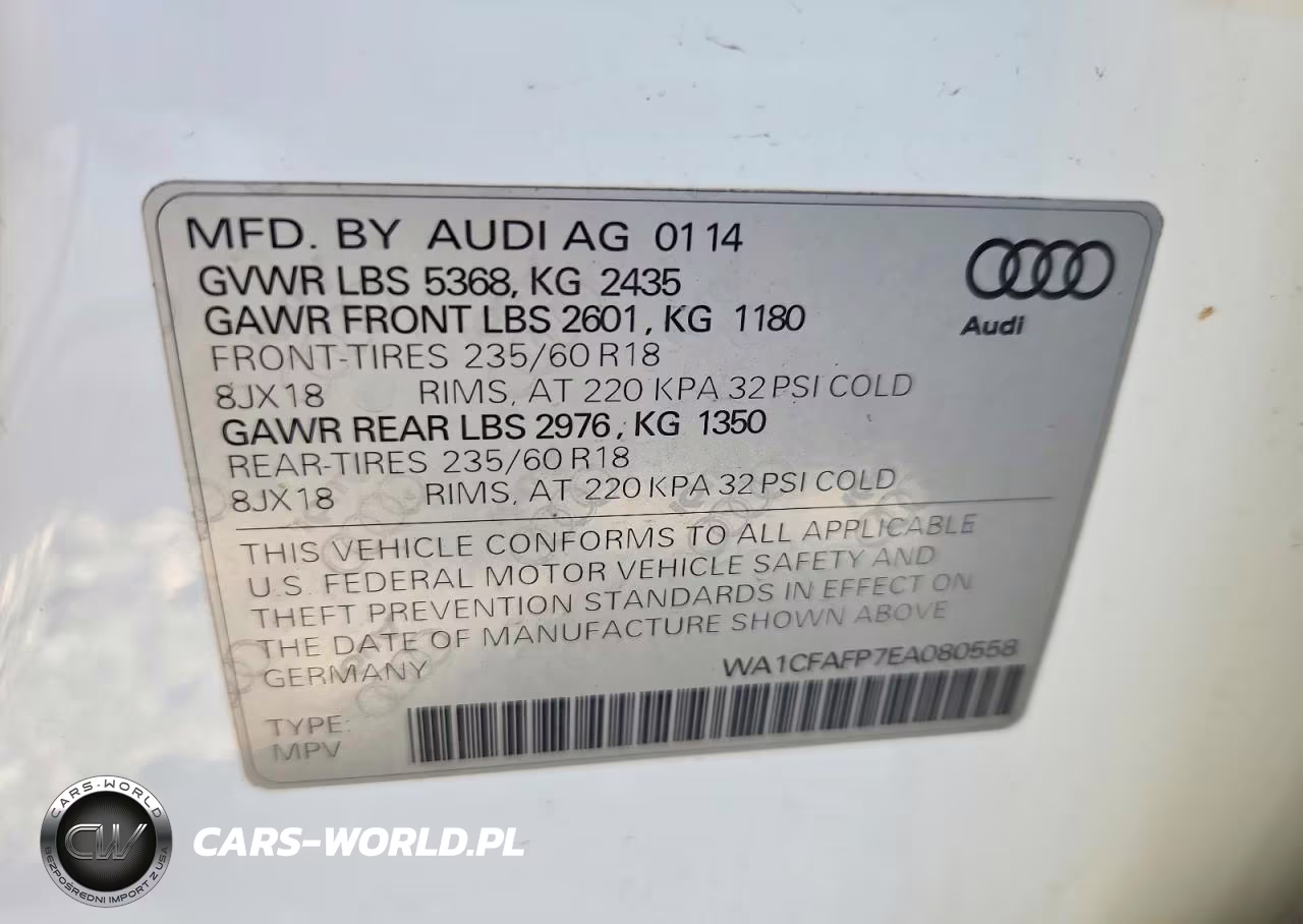 2014 Audi Q5 Premium VIN:WA1CFAFP7EA080558 - 14