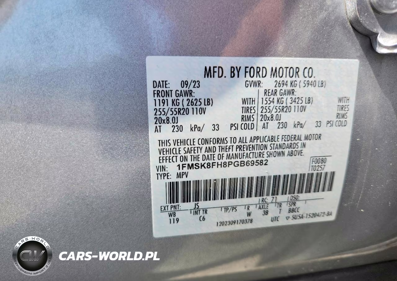 2023 Ford Explorer Limited VIN:1FMSK8FH8PGB69582 - 13