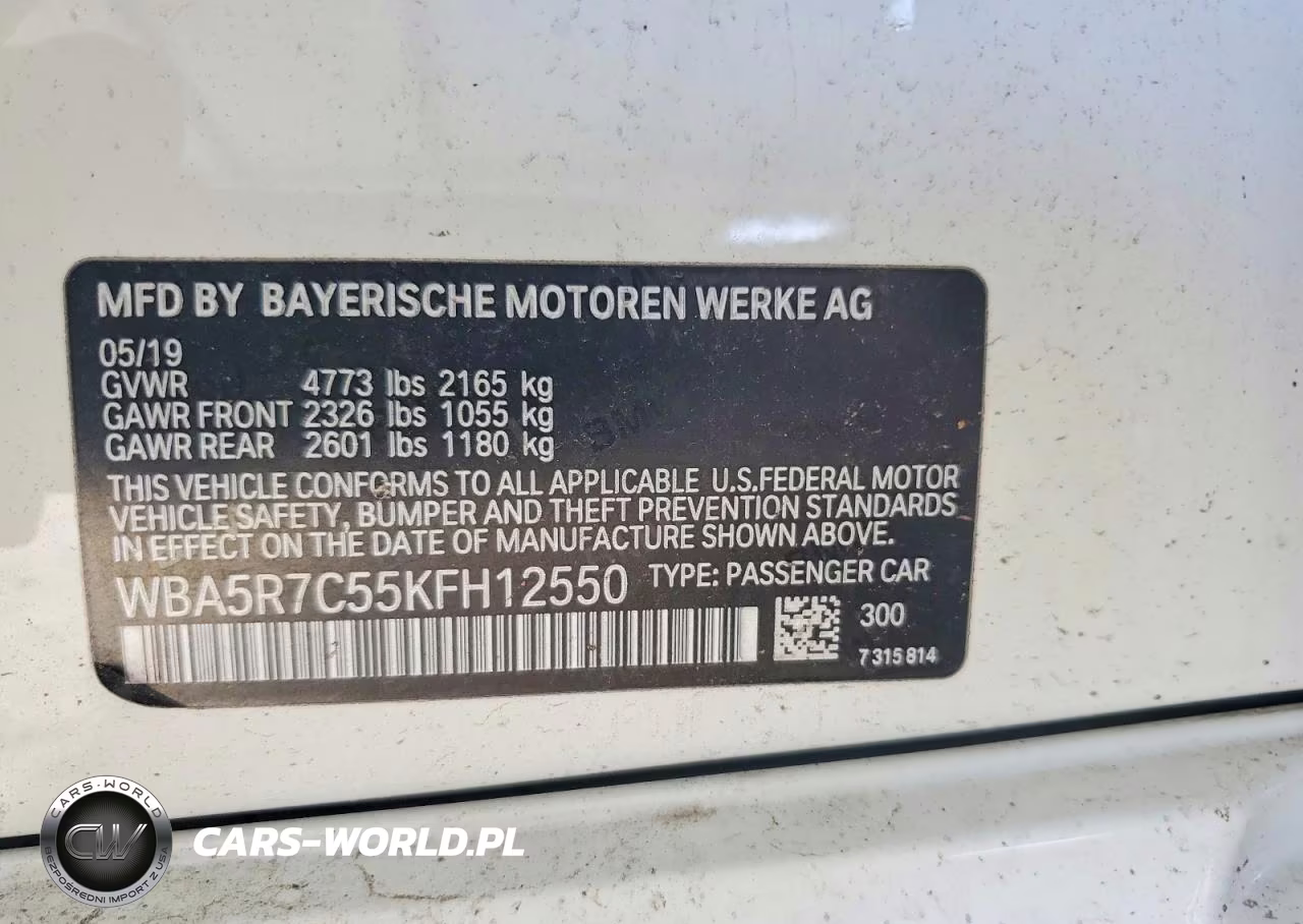 2019 BMW 330Xi VIN:WBA5R7C55KFH12550 - 12