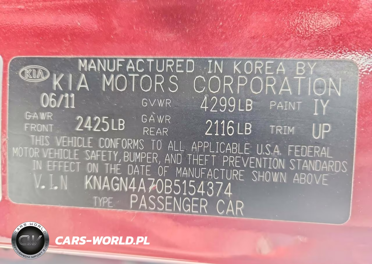 2011 Kia Optima Ex VIN:KNAGN4A70B5154374 - 13