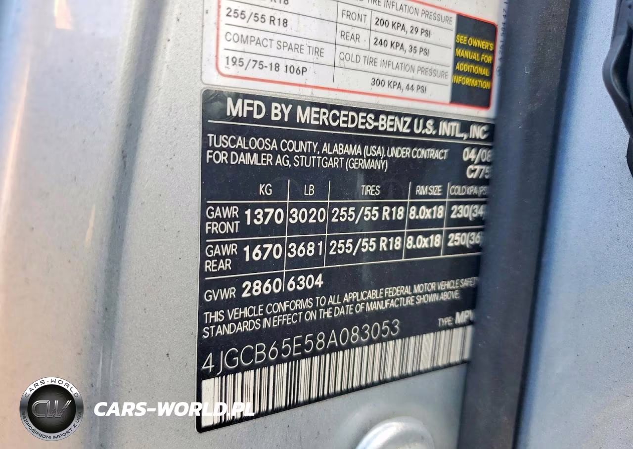 2008 Mercedes-Benz R 350 VIN:4JGCB65E58A083053 - 13
