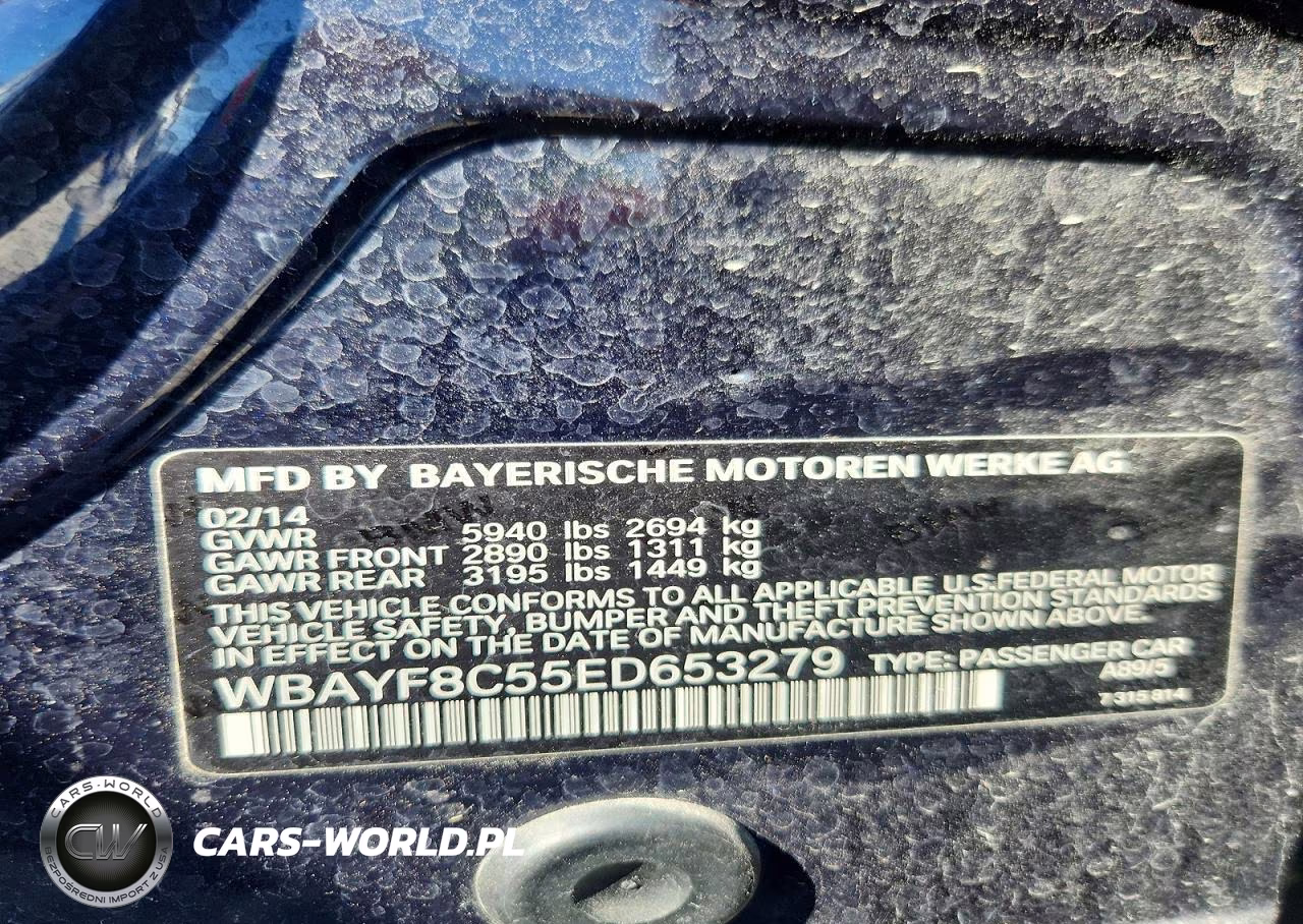 2014 BMW 750 Lxi VIN:WBAYF8C55ED653279 - 12