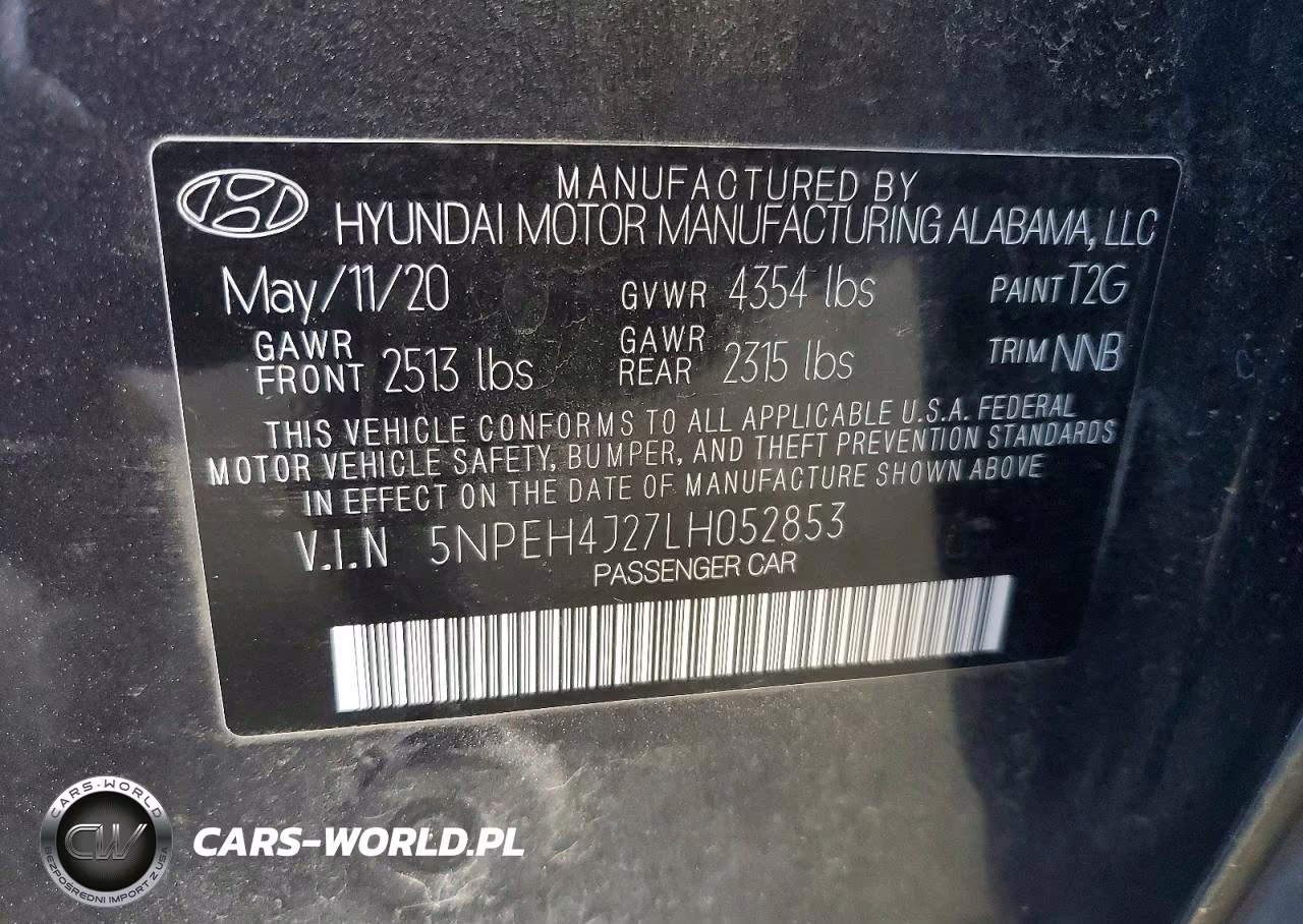 2020 Hyundai Sonata Limited VIN:5NPEH4J27LH052853 - 12