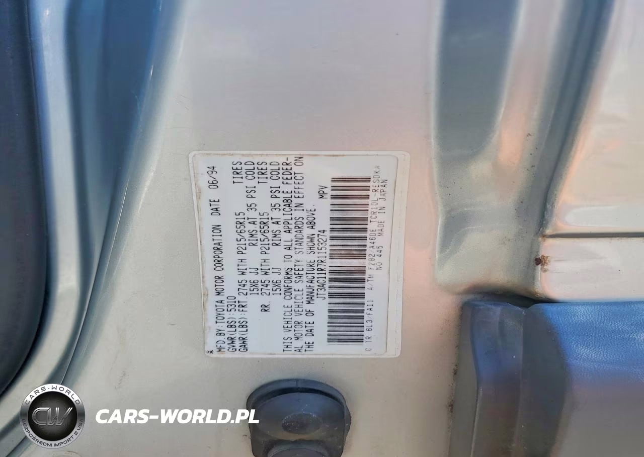 1994 Toyt Previa VIN:JT3AC11R7R1153274 - 14