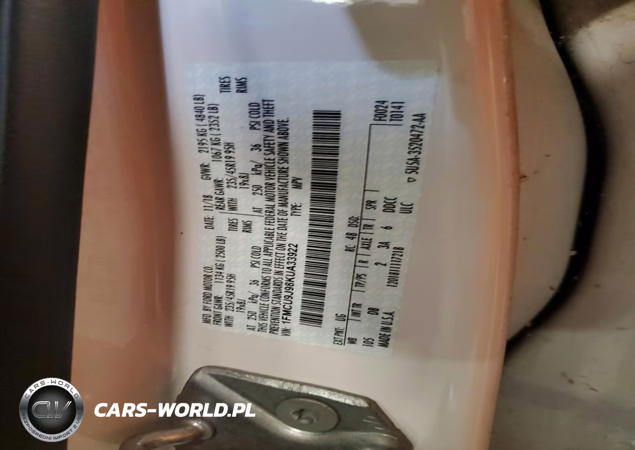 2019 Ford Escape VIN:1FMCU9J98KUA33922 - 13