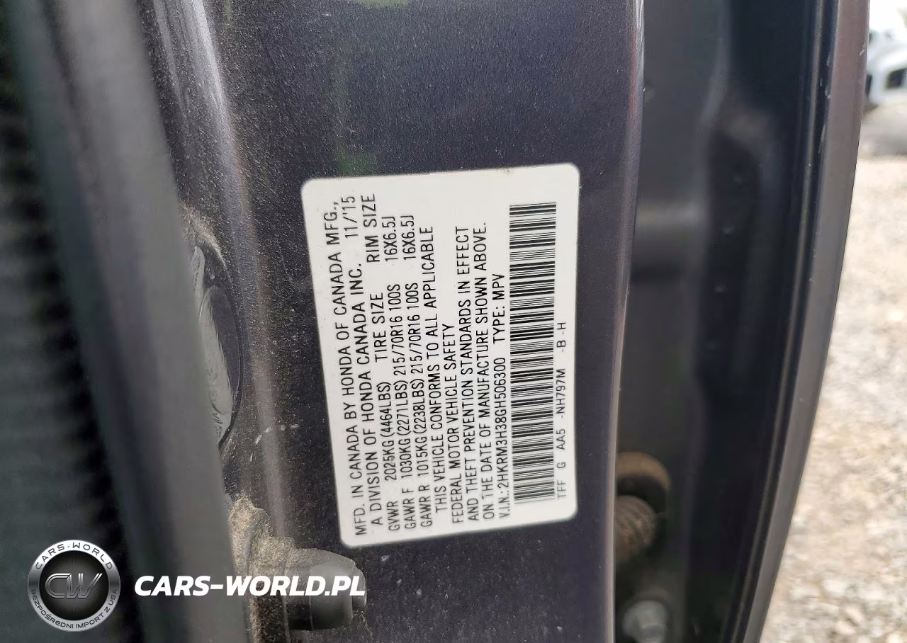 2016 Honda Cr-V Lx VIN:2HKRM3H38GH506300 - 14
