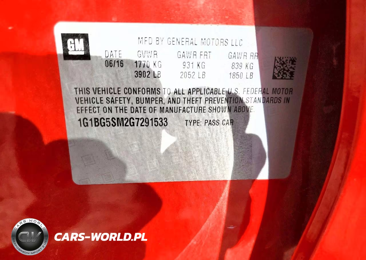 2016 Chevrolet Cruze Premier VIN:1G1BG5SM2G7291533 - 13