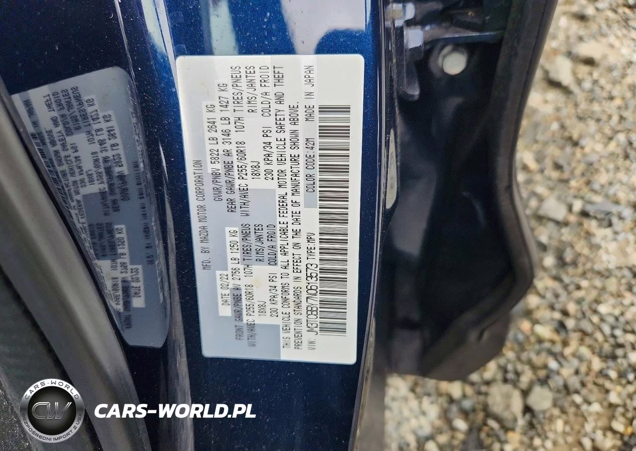 2022 Mazda Cx-9 Sport VIN:JM3TCBBY7N0613573 - 13