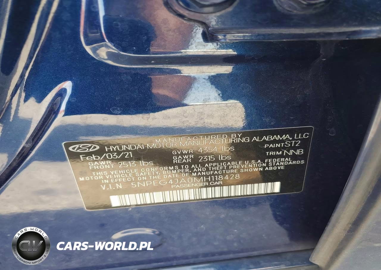 2021 Hyundai Sonata Se VIN:5NPEG4JA0MH118428 - 13