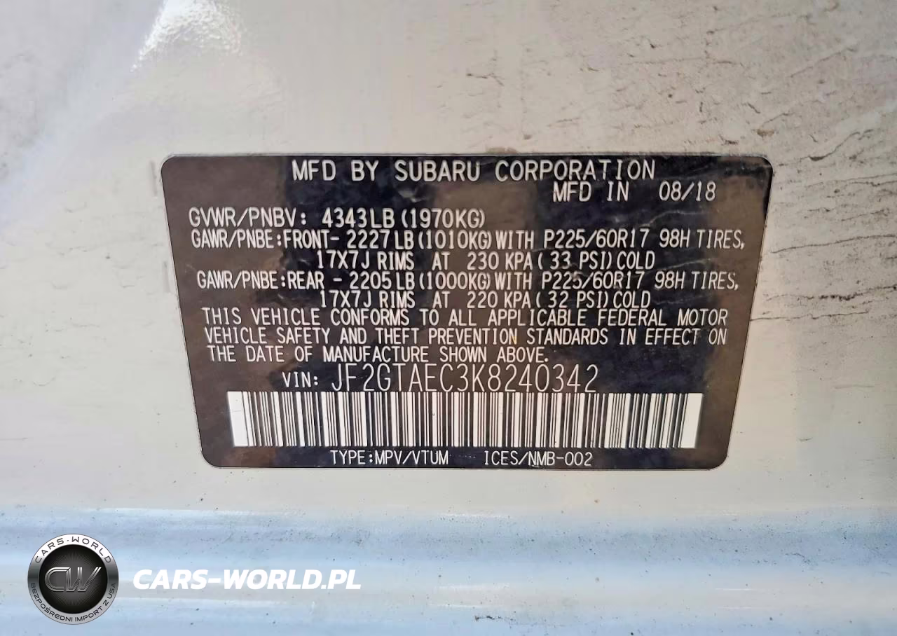 2019 Subaru Crosstrek Premium VIN:JF2GTAEC3K8240342 - 12
