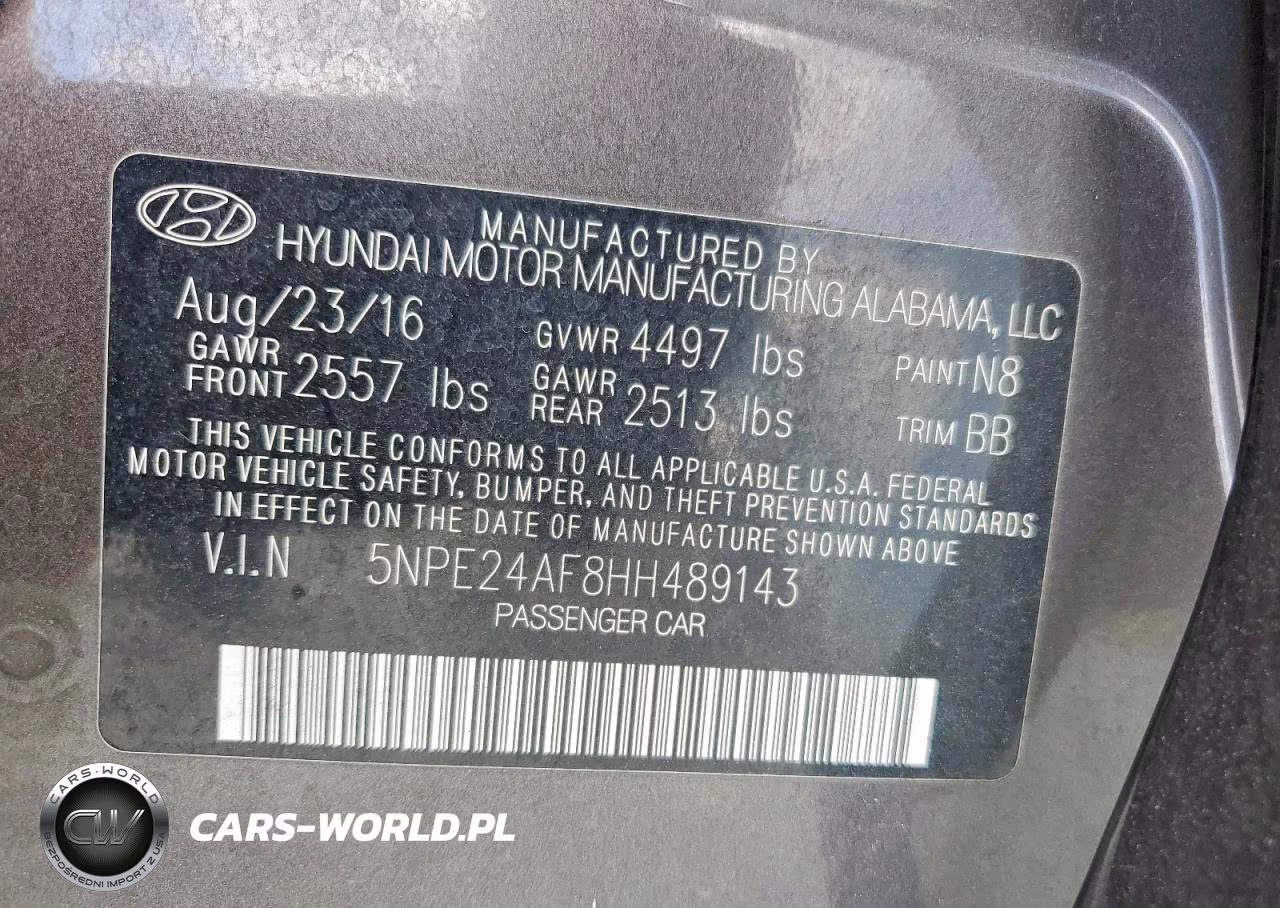 2017 Hyundai Sonata Se VIN:5NPE24AF8HH489143 - 12