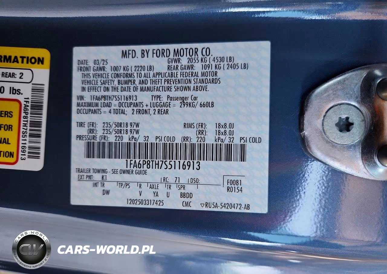 2025 Ford Mustang VIN:1FA6P8TH7S5116913 - 12