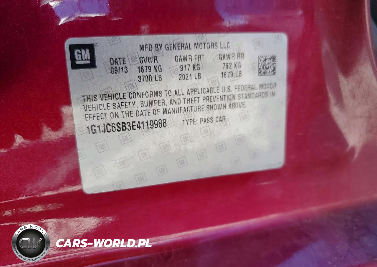 2014 Chevrolet Sonic Lt VIN:1G1JC6SB3E4119988 - 12