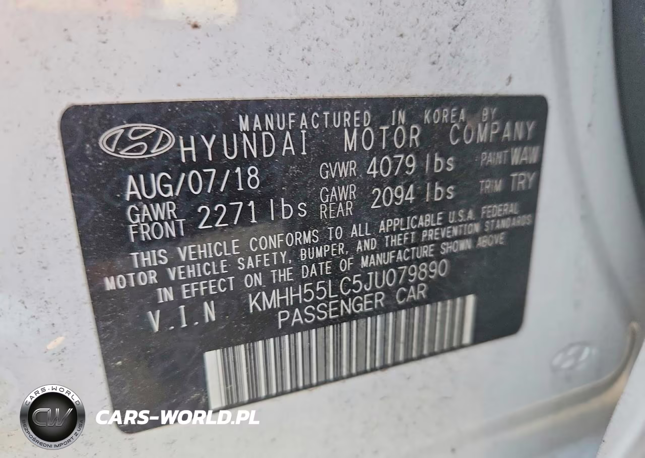 2018 Hyundai Elantra Gt Sport VIN:KMHH55LC5JU079890 - 12