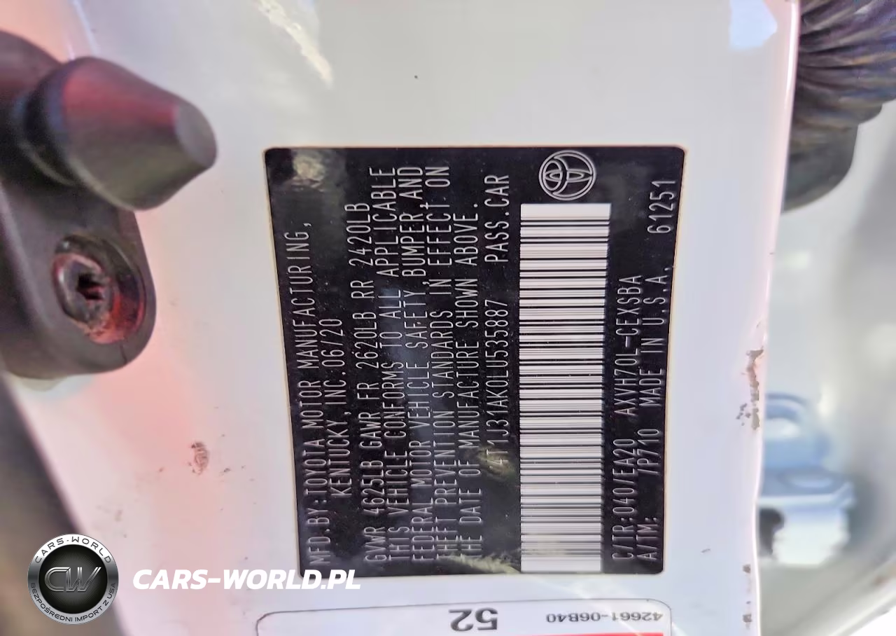 2020 Toyota Camry Se VIN:4T1J31AK0LU535887 - 13
