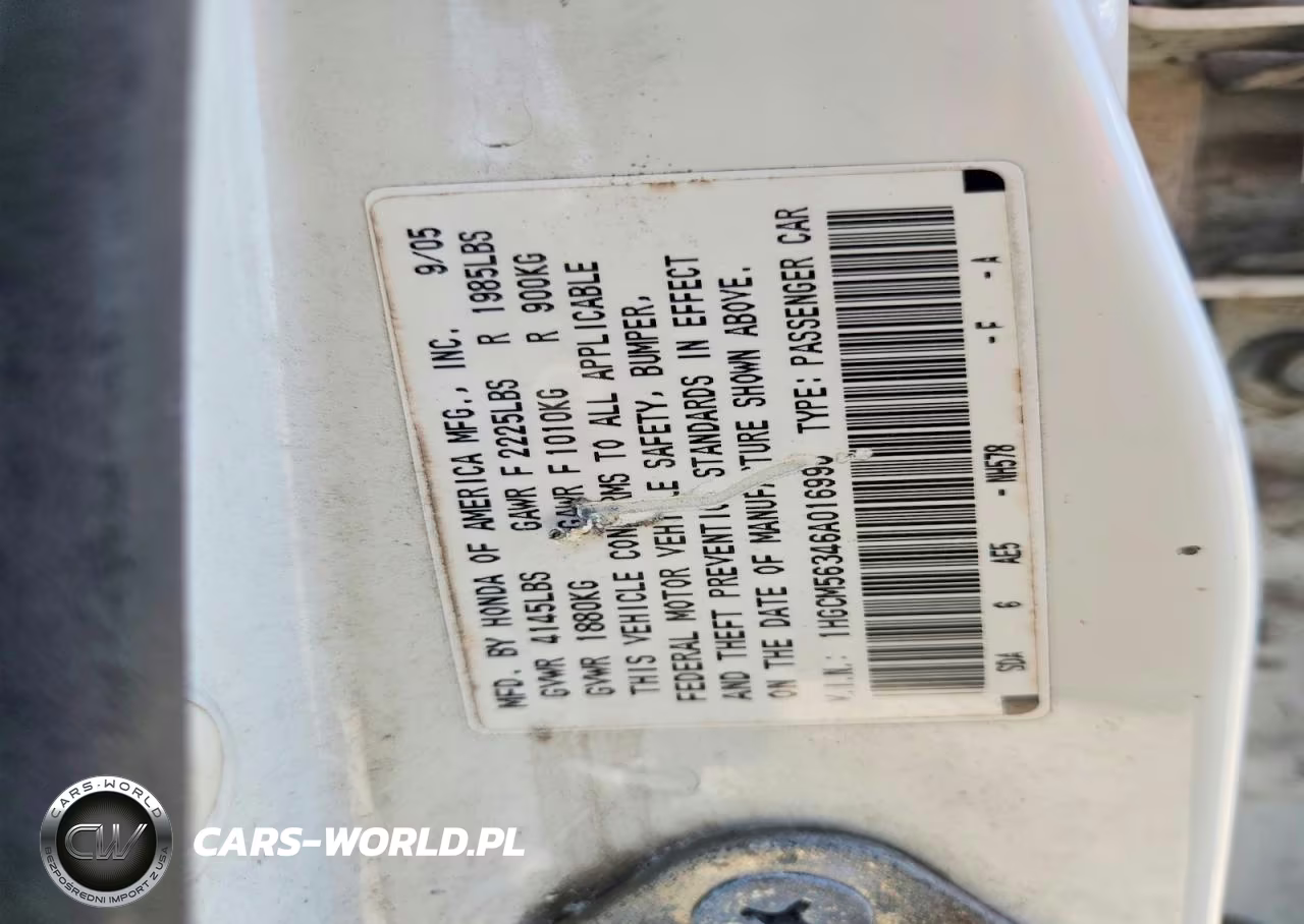 2006 Honda Accord Se VIN:1HGCM56346A016996 - 12