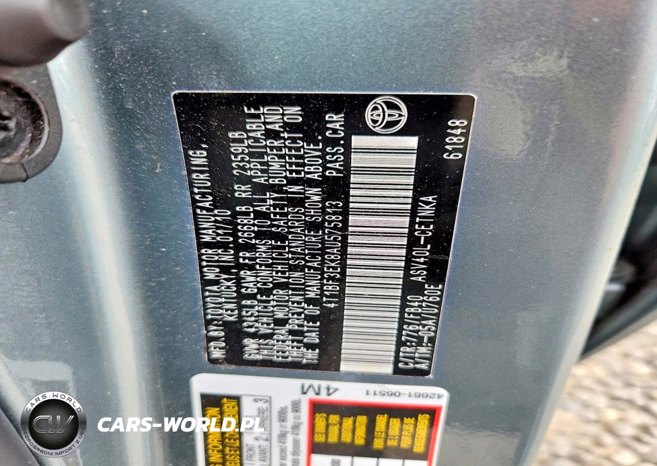 2010 Toyota Camry Le VIN:4T1BF3EK8AU575813 - 12