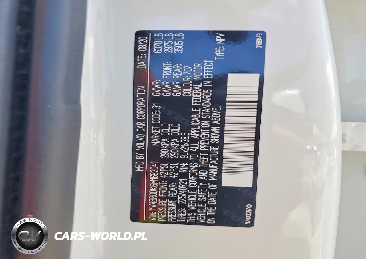 2021 Volvo Xc90 T8 Recharge Momentum VIN:YV4BR00K6M1682041 - 12