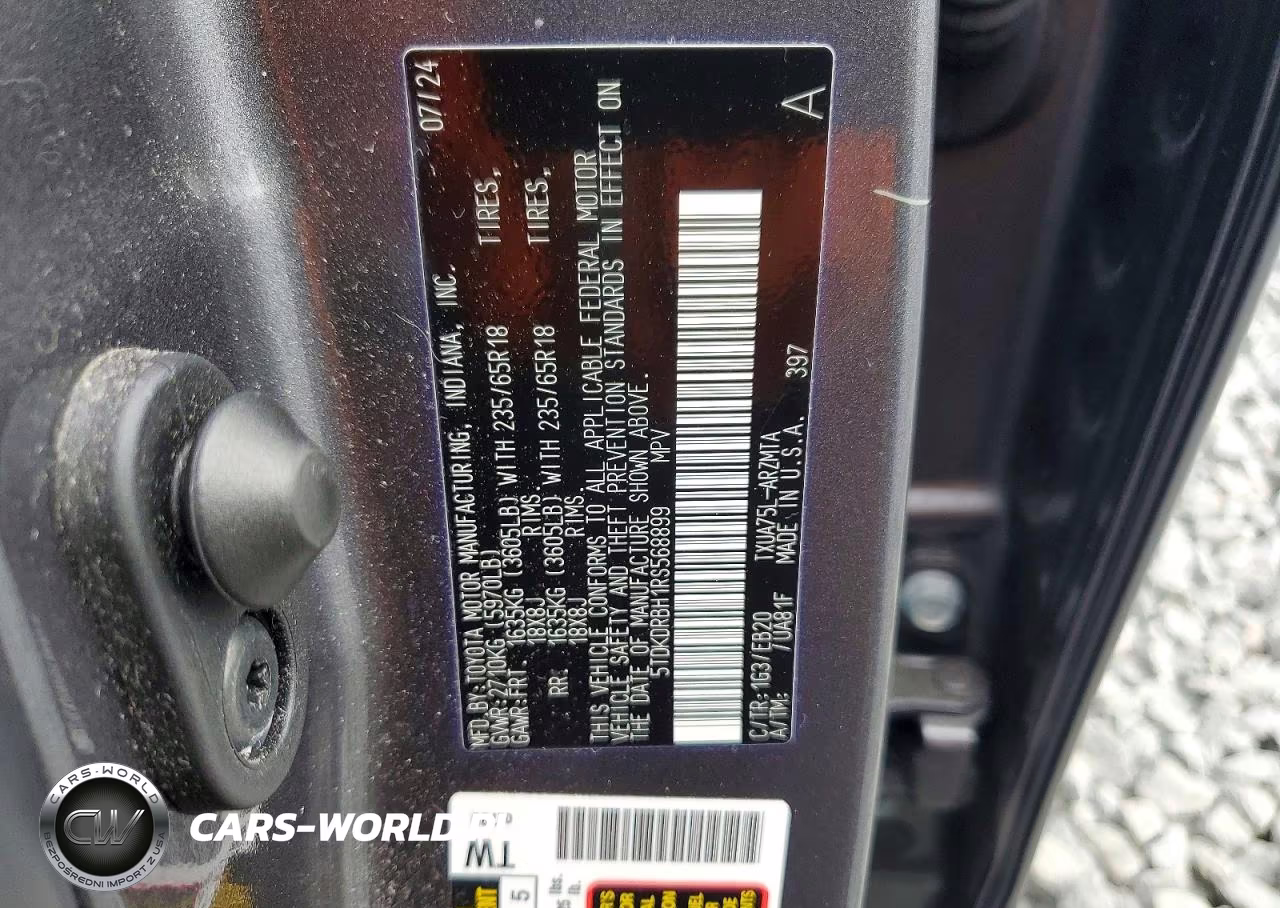 2024 Toyota Highlander Xle VIN:5TDKDRBH1RS568899 - 13