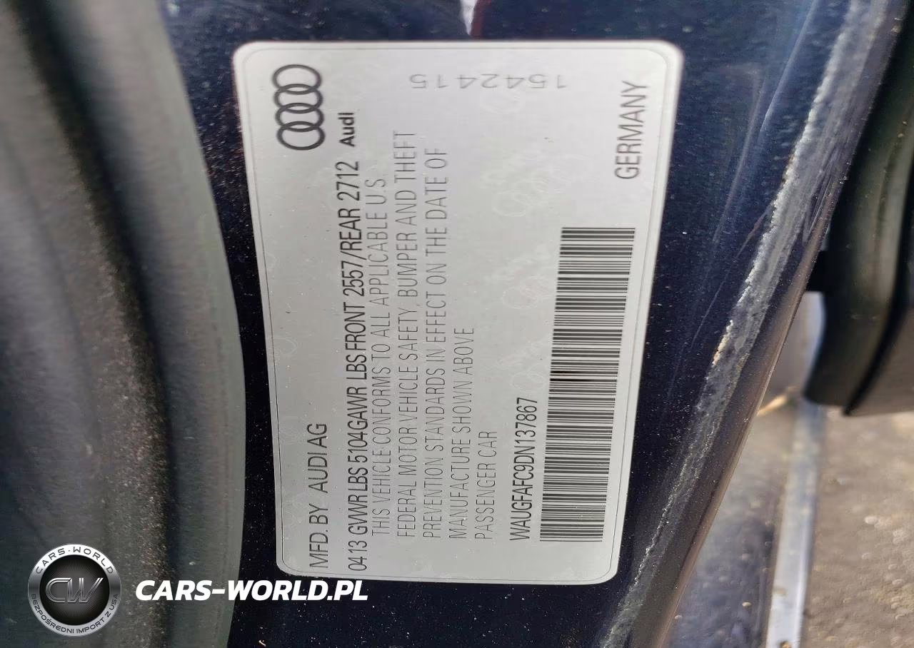 2013 Audi A6 Premium Plus VIN:WAUGFAFC9DN137867 - 12