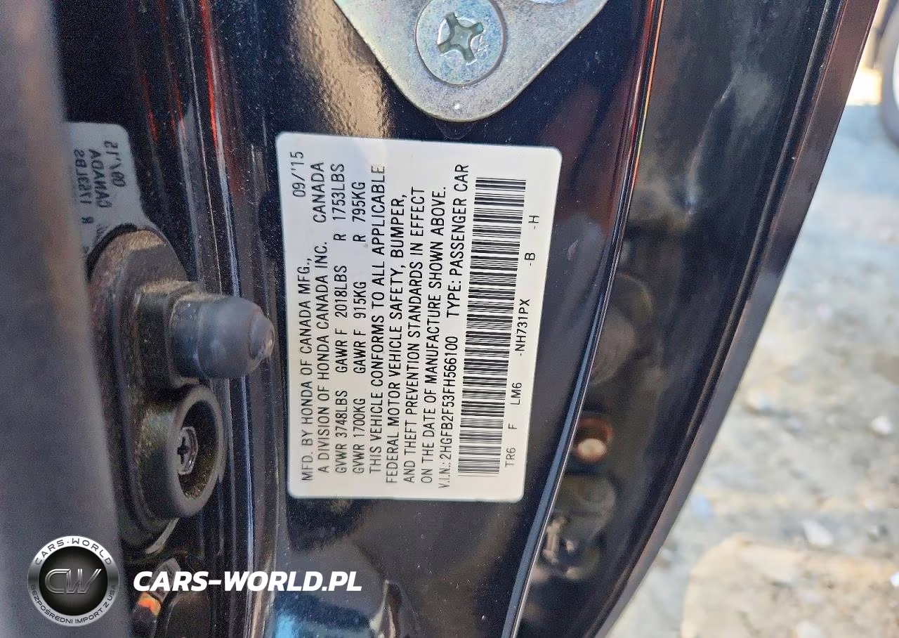 2015 Honda Civic Lx VIN:2HGFB2F53FH566100 - 12
