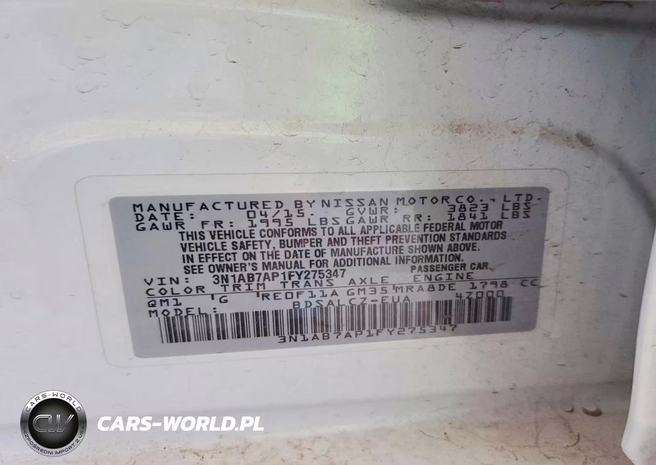 2015 Nissan Sentra S VIN:3N1AB7AP1FY275347 - 12
