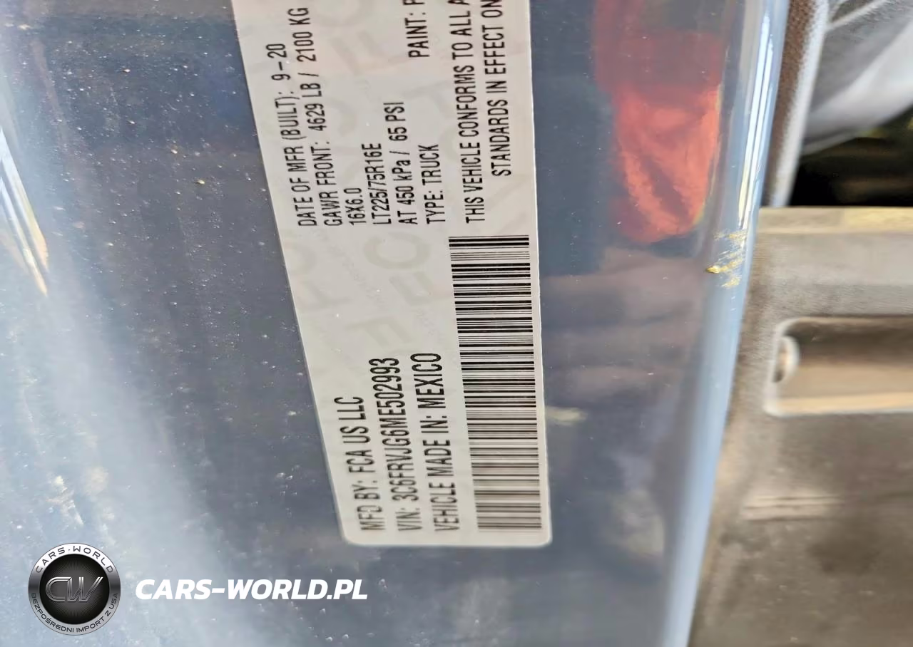 2021 Ram Promaster 3500 Delivery Van VIN:3C6FRVJG6ME502993 - 13