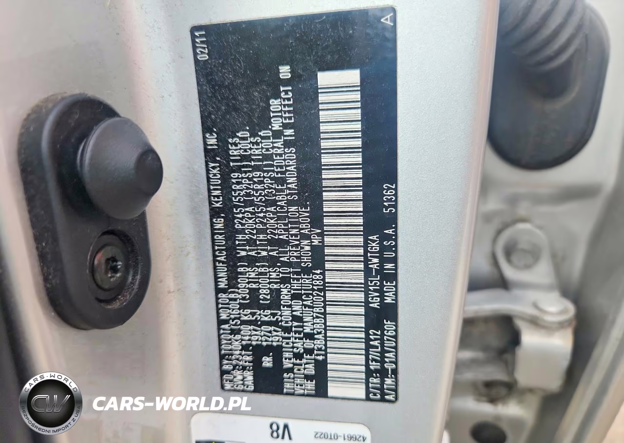 2011 Toyota Venza Awd 4Cyl VIN:4T3BA3BB7BU021884 - 12