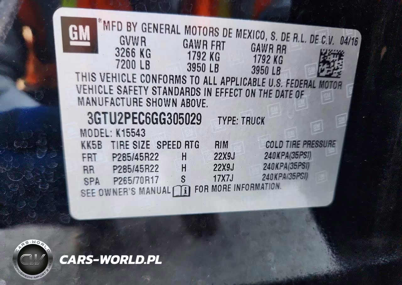 2016 GMC Sierra K1500 Denali VIN:3GTU2PEC6GG305029 - 12