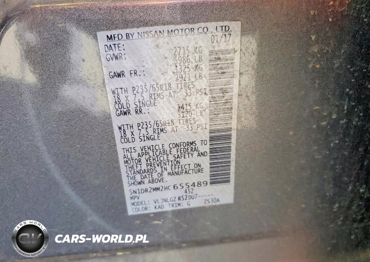 2017 Nissan Pathfinder Sl VIN:5N1DR2MM2HC655489 - 13
