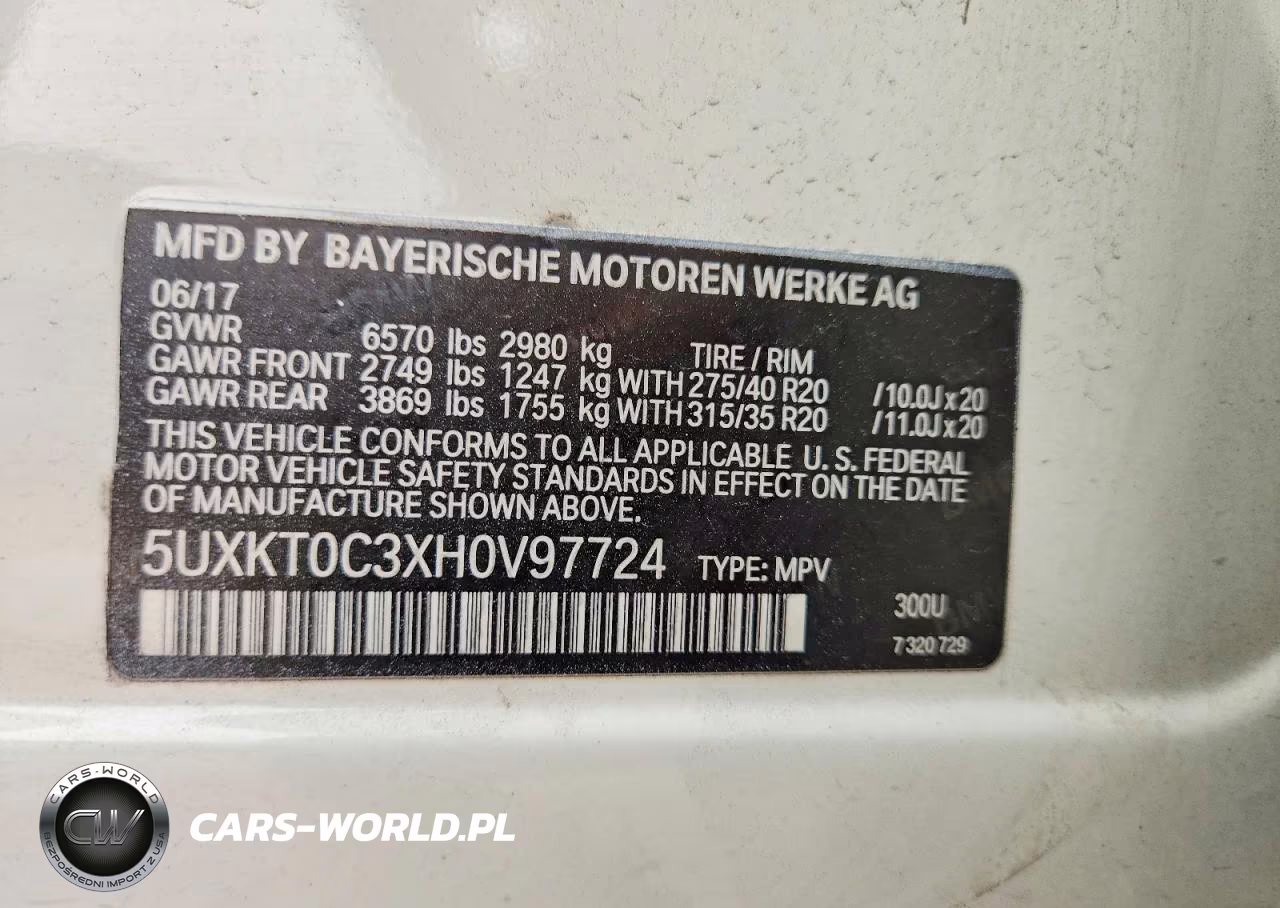 2017 BMW X5 Xdr40E VIN:5UXKT0C3XH0V97724 - 13
