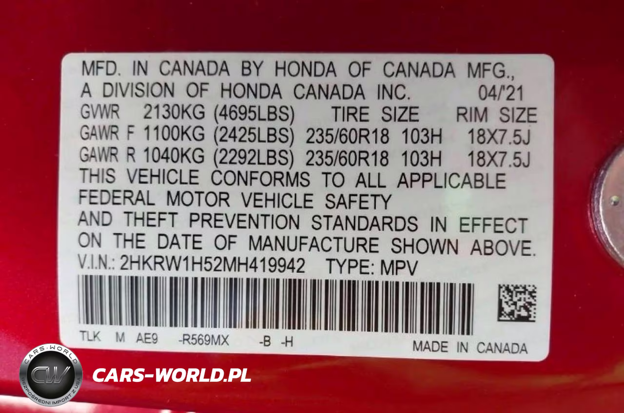 2021 Honda Cr-V Ex VIN:2HKRW1H52MH419942 - 10