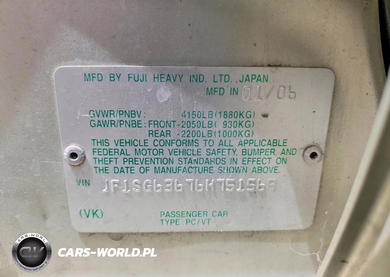2006 Subaru Forester 2.5X VIN:JF1SG63676H751569 - 12