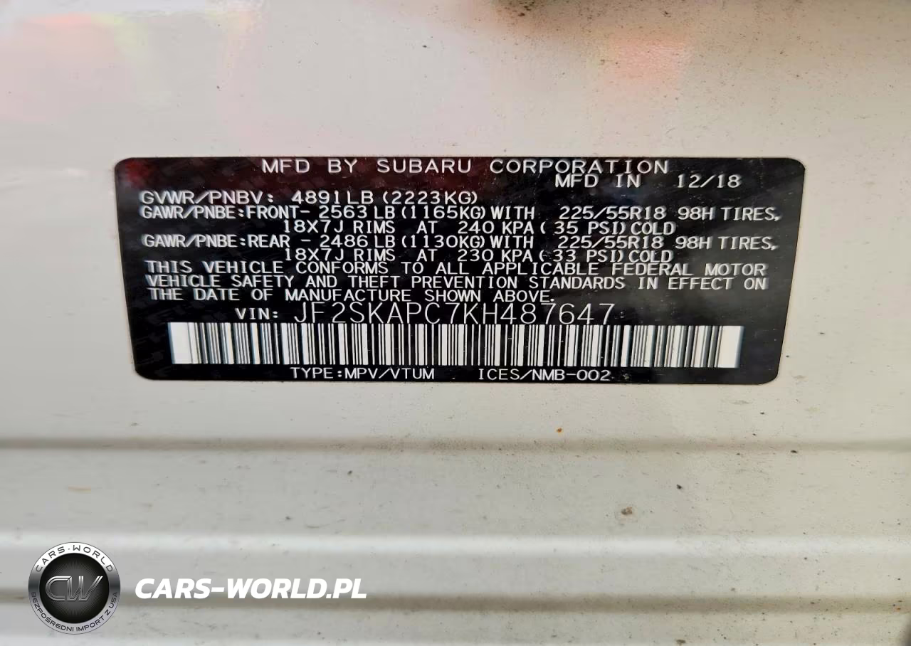 2019 Subaru Forester Sport VIN:JF2SKAPC7KH487647 - 13
