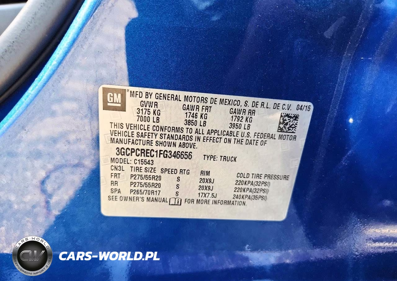 2015 Chevrolet Silverado C1500 Lt VIN:3GCPCREC1FG346656 - 12