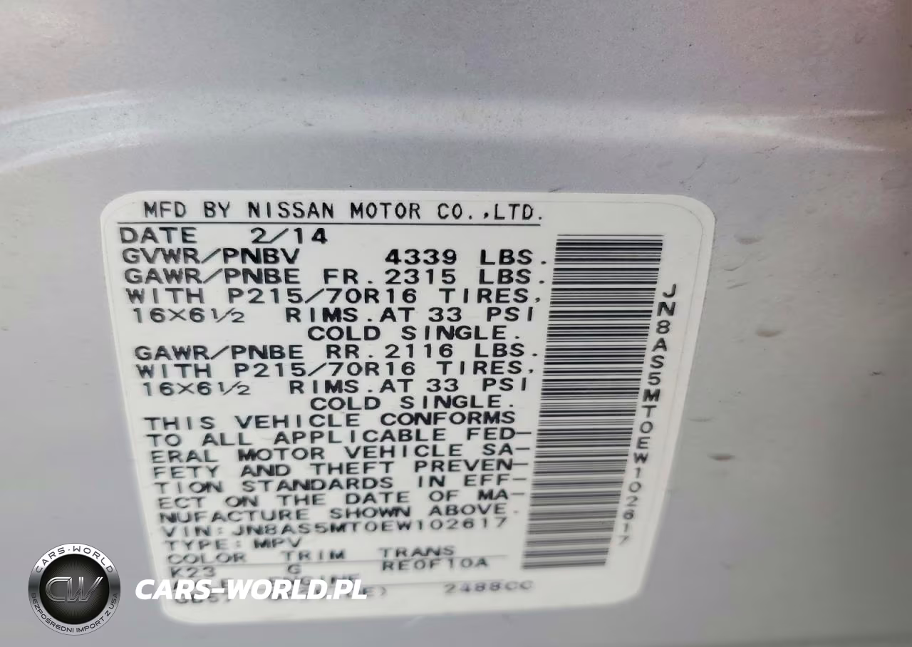 2014 Nissan Rogue Select S VIN:JN8AS5MT0EW102617 - 13