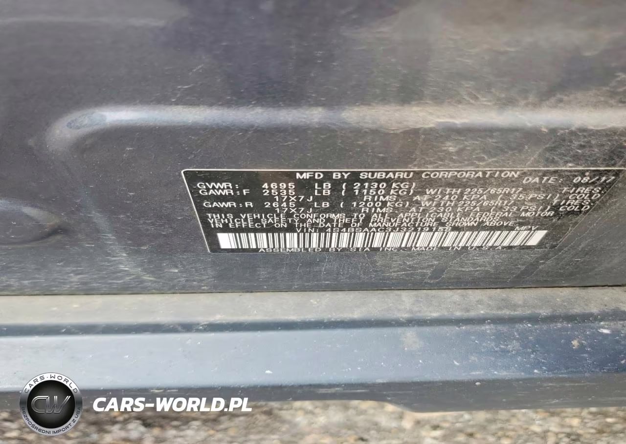2018 Subaru Outback 2.5I VIN:4S4BSAAC3J3219158 - 13